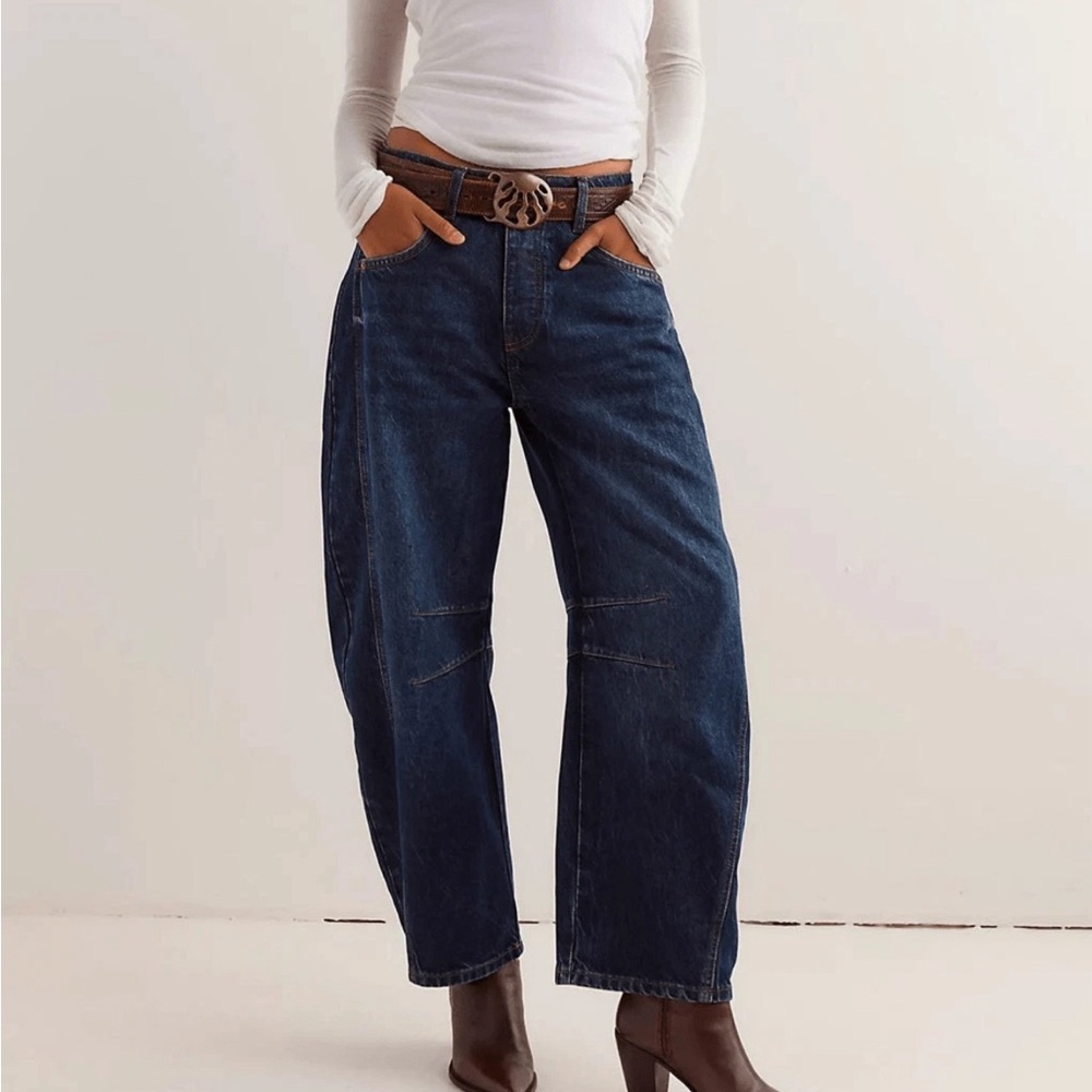 Free People Good Luck Barrel Jeans 29